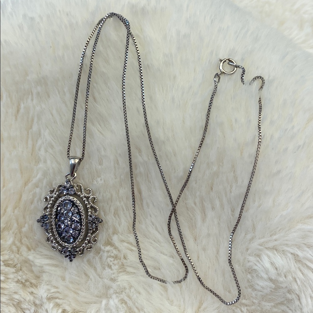 Tanzanite Cluster Pendant - Picture 3 of 5